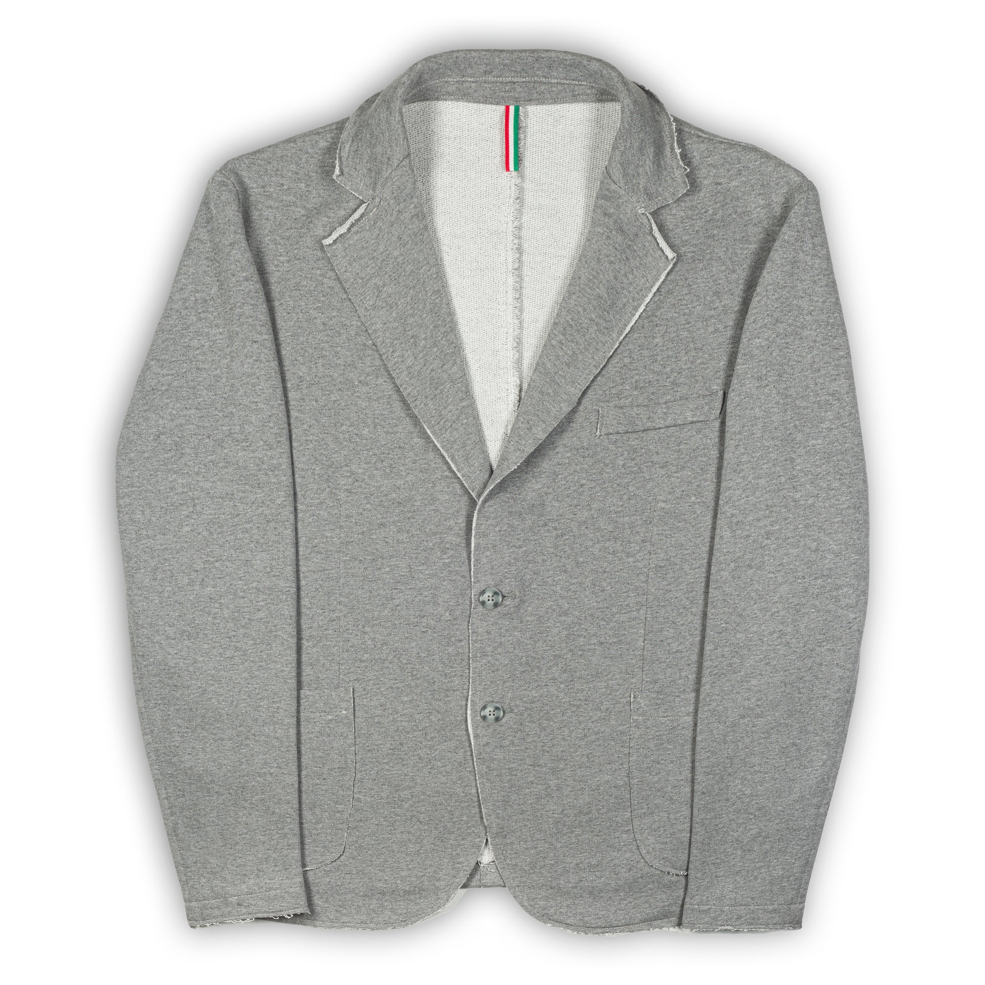 KARL MOMMOO Italienisches Herren-Sakko, grau Baumwolle. Ansicht Vorderseite