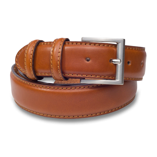 Ledergürtel / Jeansgürtel cognac braun 4 cm breit