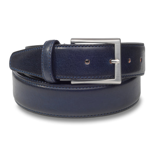 Ledergürtel dunkelblau 3,5 cm breit