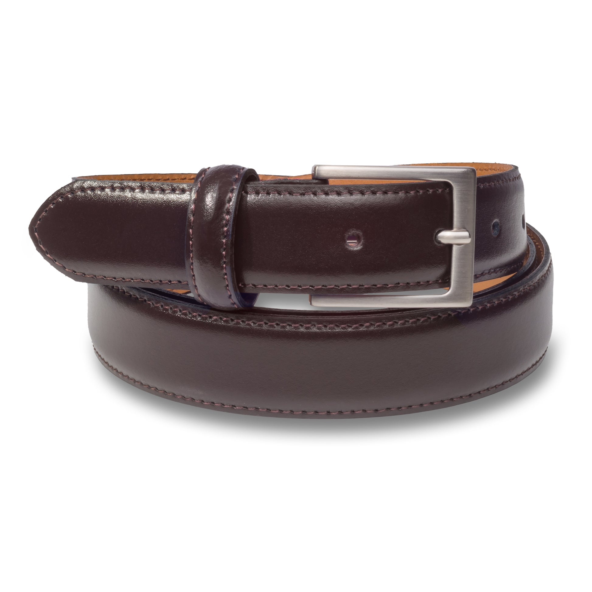 Ledergürtel / Anzuggürtel dunkelbraun 3 cm breit