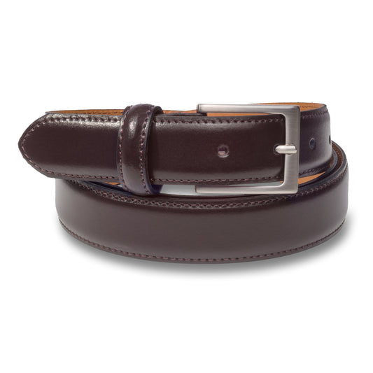 Ledergürtel / Anzuggürtel dunkelbraun 3 cm breit