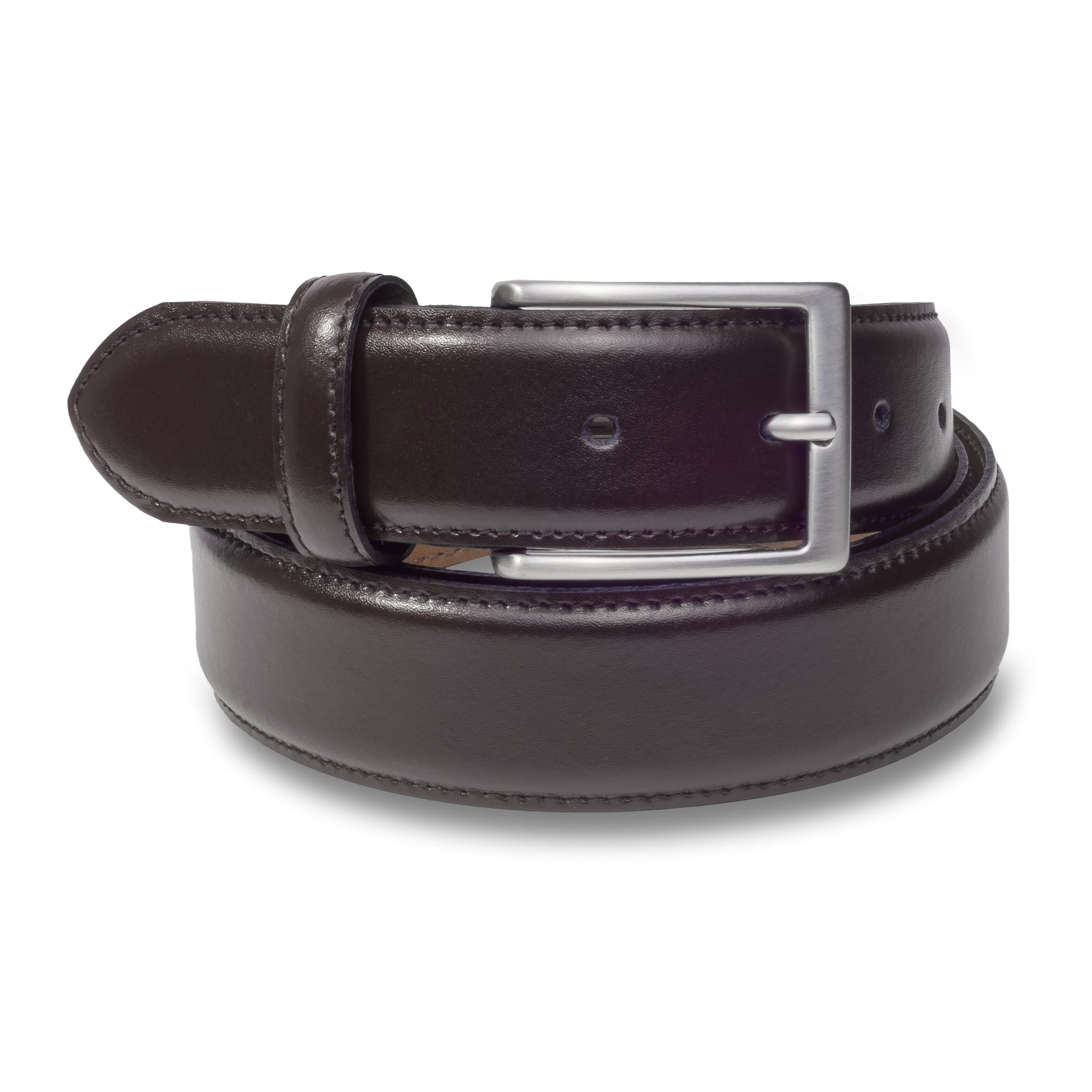 Ledergürtel / Anzuggürtel dunkelbraun 3,5 cm breit