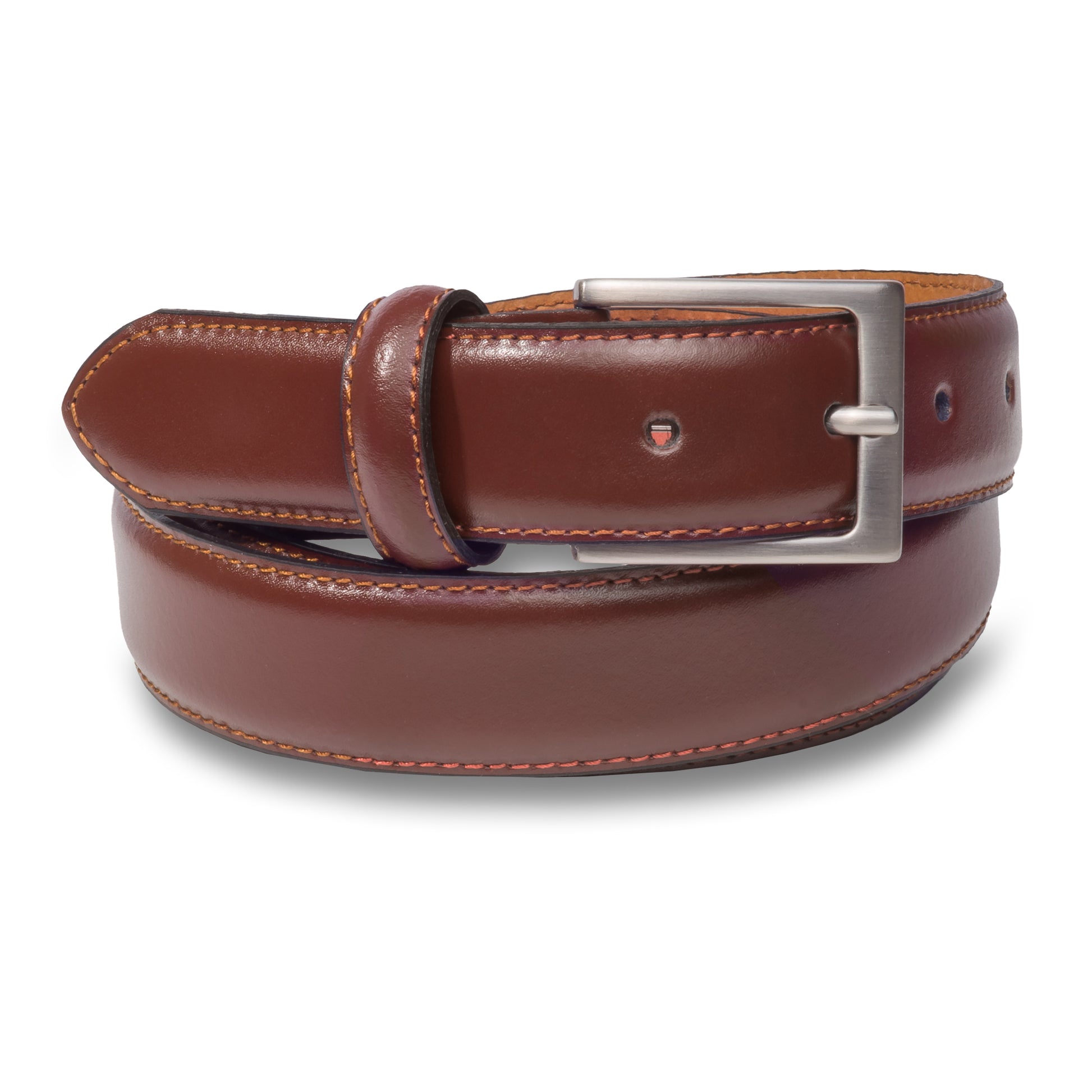 Ledergürtel / Anzuggürtel mittelbraun 3 cm breit