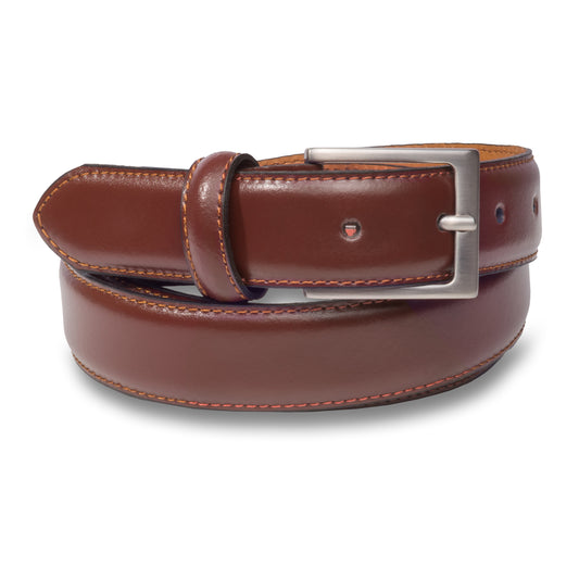 Ledergürtel / Anzuggürtel mittelbraun 3 cm breit