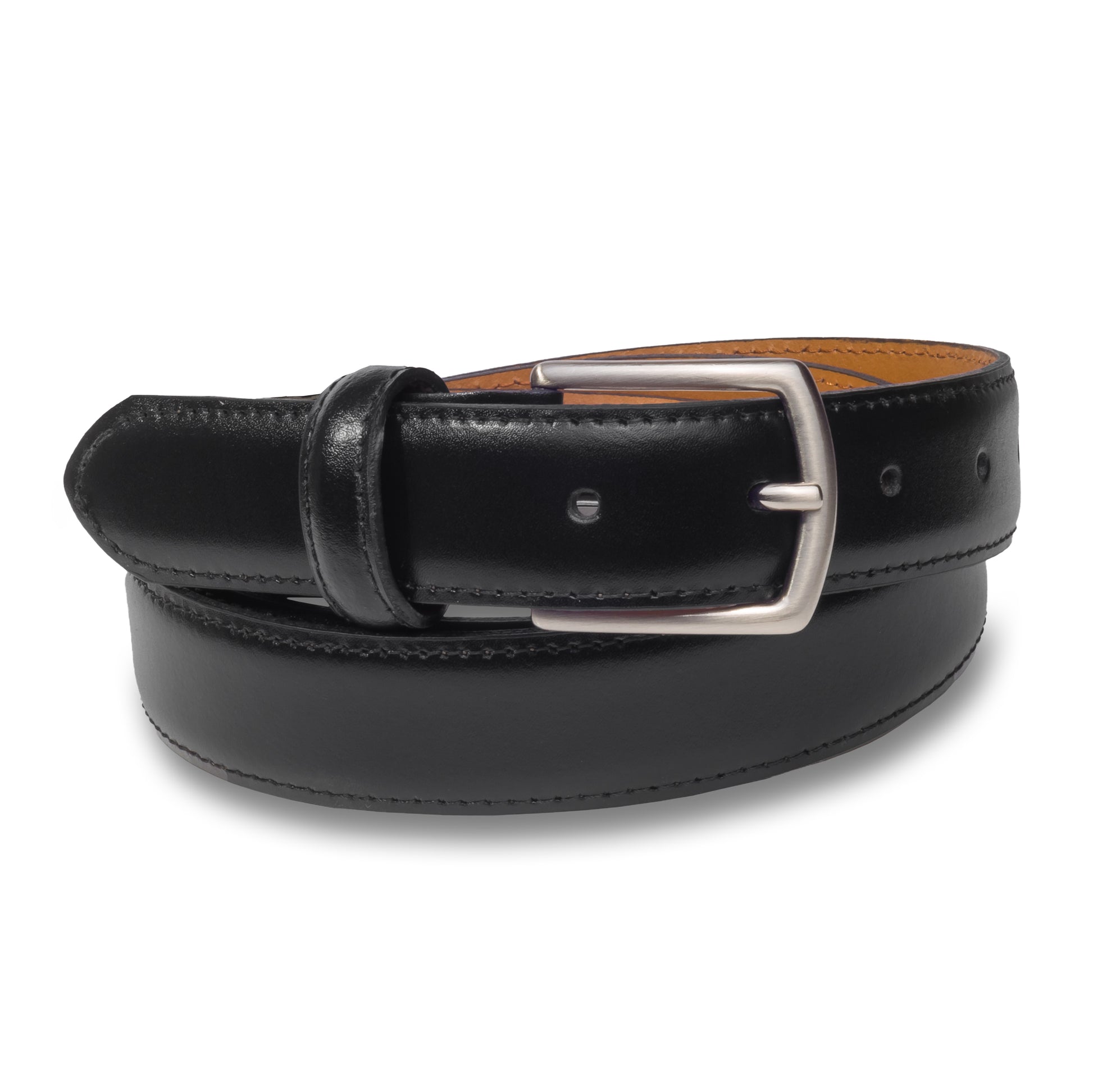 Ledergürtel / Anzuggürtel schwarz 3 cm breit