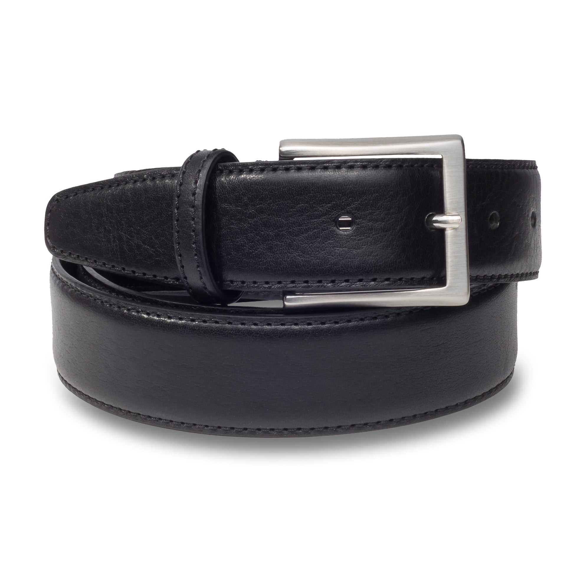 Ledergürtel / Anzuggürtel schwarz 3,5 cm breit