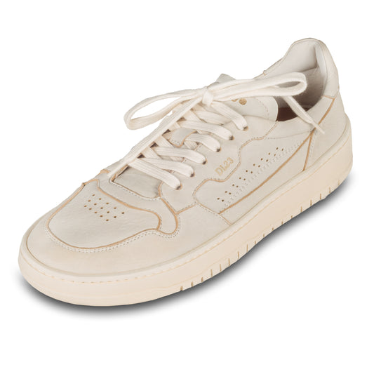 LEMARGO Sneaker Herren creme weiß, Hirschleder handgefärbt (HB01A Cervo Osso)