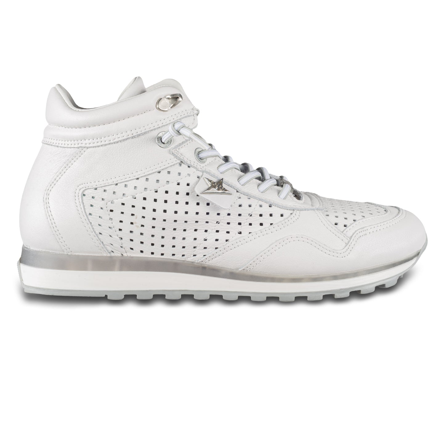 Cetti Herren Sneaker Stiefel, weiß C-1048, Kalbsleder High-Top, Ansicht Außenseite rechter Schuh