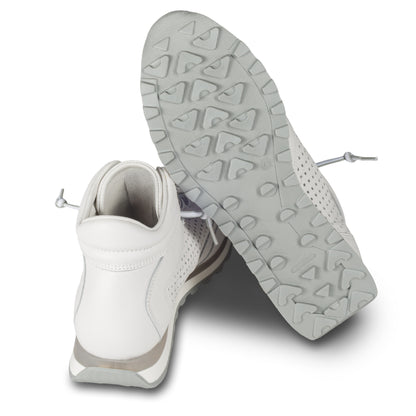 Cetti Herren Sneaker Stiefel, weiß C-1048, Kalbsleder High-Top, Ansicht Ferse und Sohle