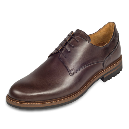 Nicola Benson | Schnür-Halbschuh mit robuster Gummisohle, dunkelbraun, Kalbsleder | Gr. 42/43 SALE %