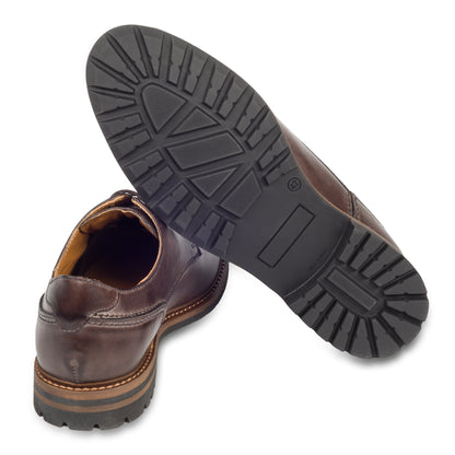 Nicola Benson | Schnür-Halbschuh mit robuster Gummisohle, dunkelbraun, Kalbsleder | Gr. 42/43 SALE %