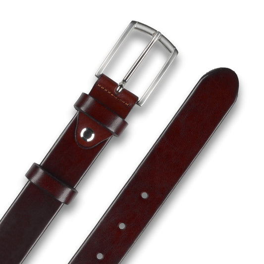 Gürtel Herren dunkelbraun - Leder, Breite 3 cm, kürzbar