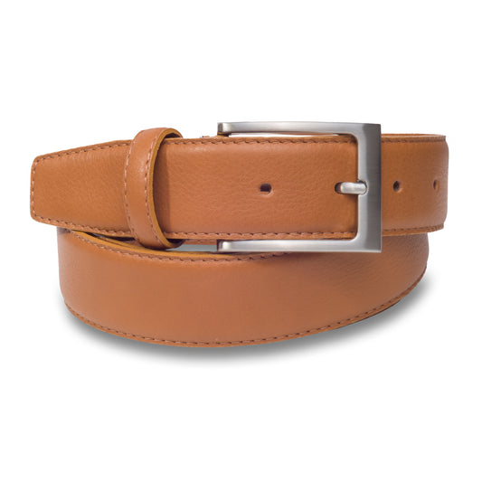 Ledergürtel / Anzuggürtel cognac braun 3,5 cm breit