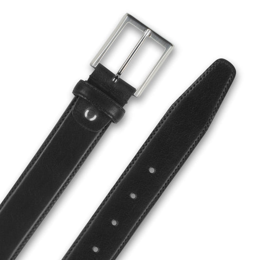 Anzug Gürtel Herren schwarz – Leder, Breite 3.5 cm, kürzbar